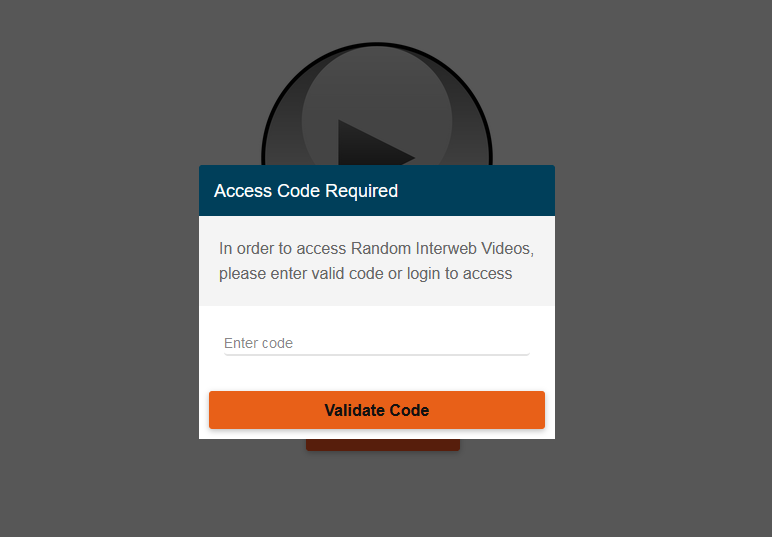 Gallery Access Code